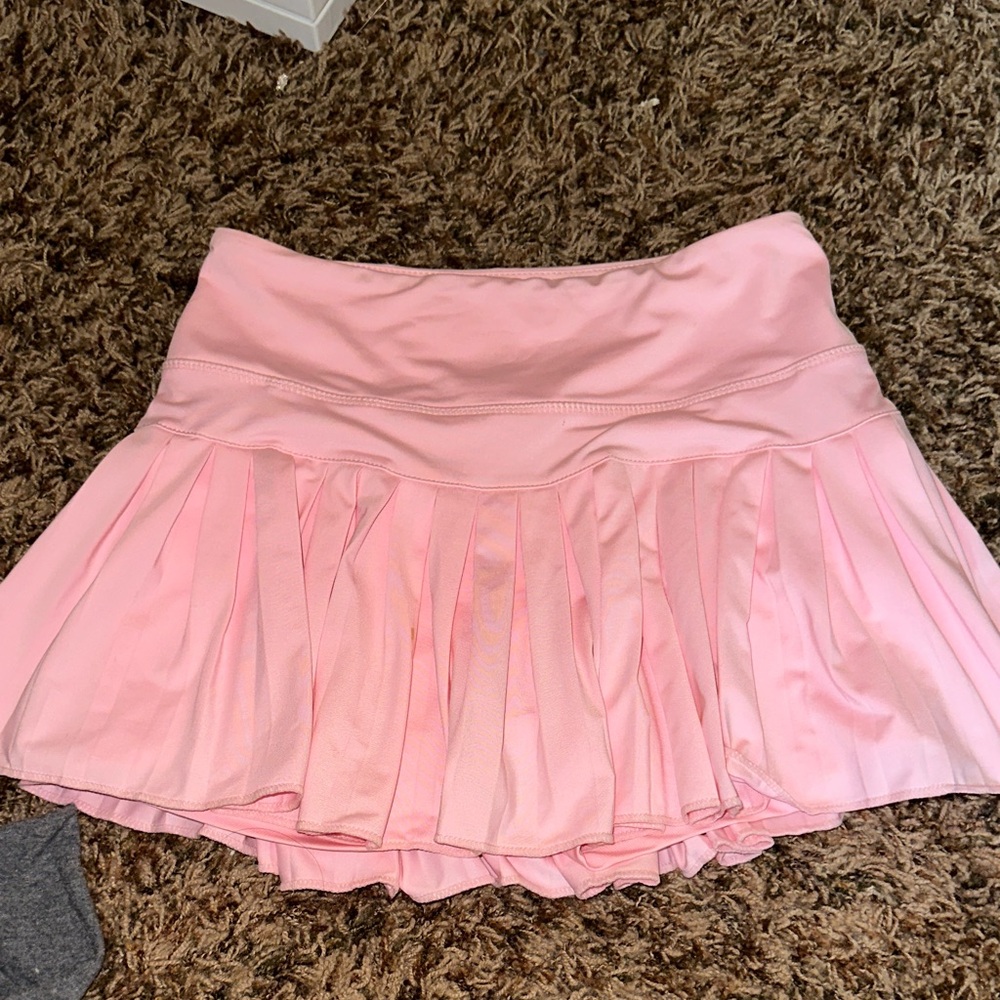 GOLD HINGE Pink Pleated Skirt